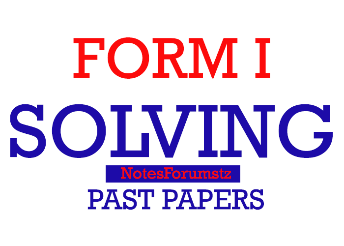 TAHOSSA Form One Annual Exam 2024