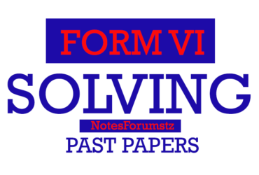 Mock Examination Form Six North-Western Zone