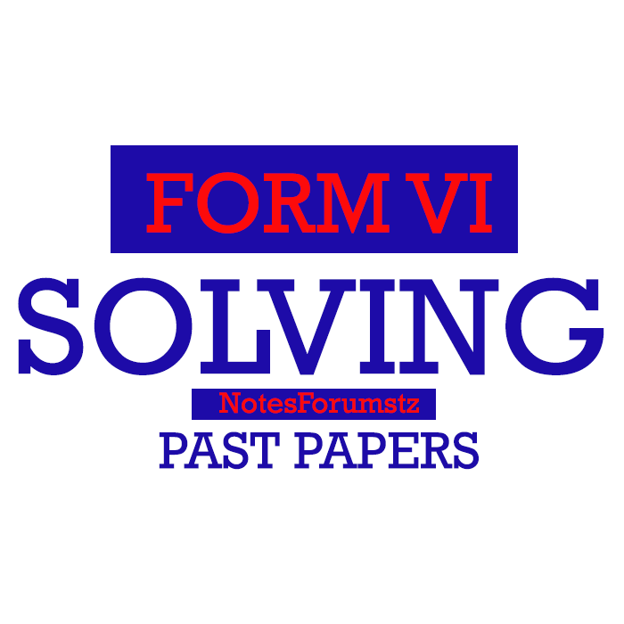 Mock Examination Form Six North-Western Zone