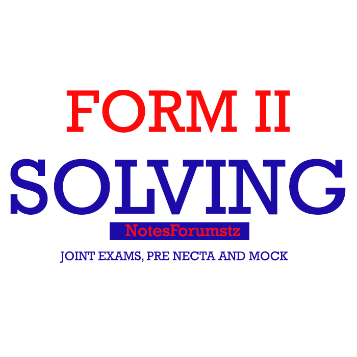 Form Two Zonal Pre Mock Exam 2024 - Musoma With Marking Schemes 9 Form Two Zonal Pre Mock Exam 2024