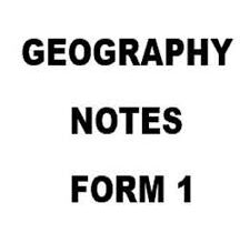 Geography Form One Notes